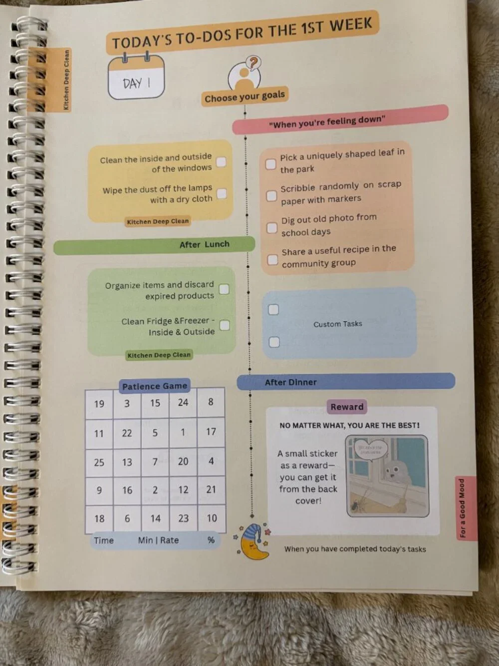 Adhd Cleaning Planner, Editable Kids Cleaning and Organizing Chore Checklist Set